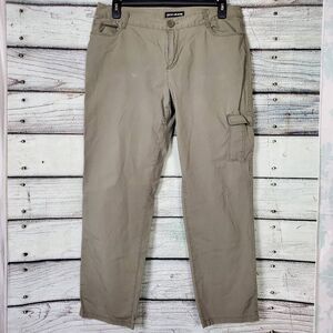 DKNY Jeans Women’s Cargo Pants Size 12 Khaki Straight Leg Pockets